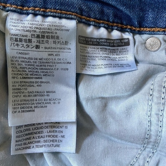 Levi’s Wedgie Skinny Classic High Rise Denim Blue Jeans Button Fly 16 Women’s - Picture 11 of 14